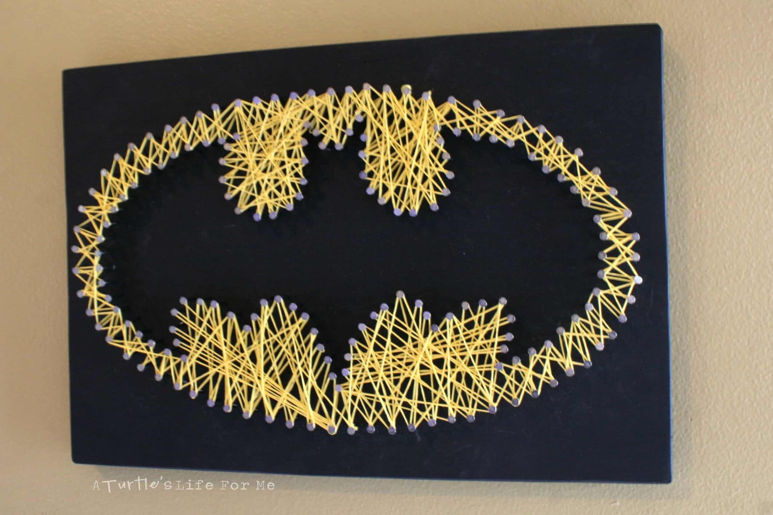 Batman String Nail Art - A Turtle's Life for Me