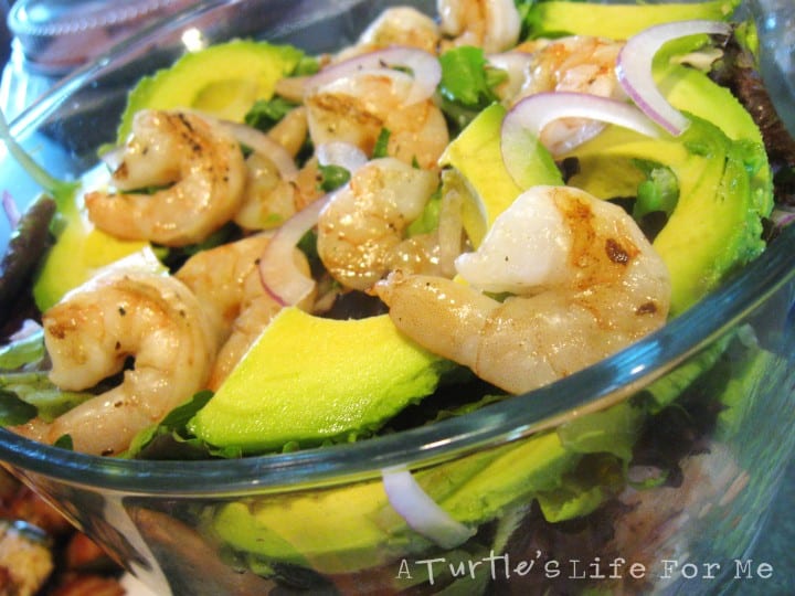 shrimp avocado salad with lime dressing