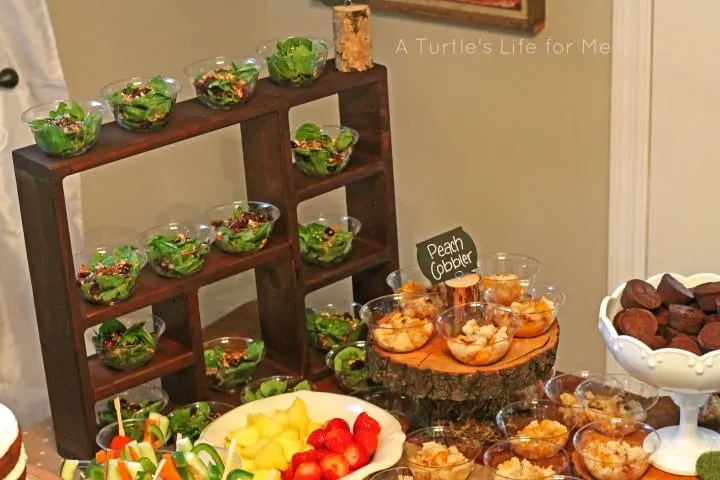Individual spinach cranberry salads
