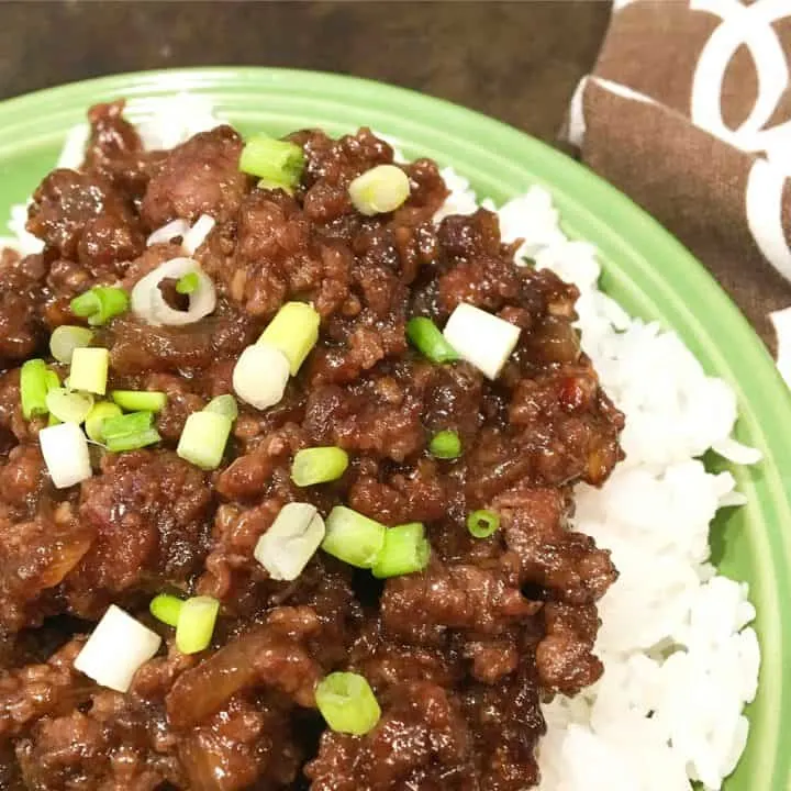 Sticky Korean Beef Recipe with rice