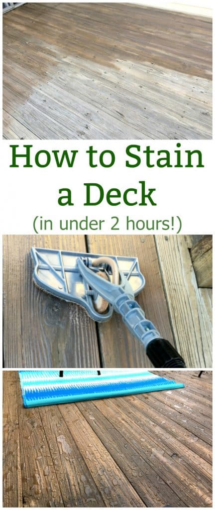 how to stain a wooden deck quickly and easily
