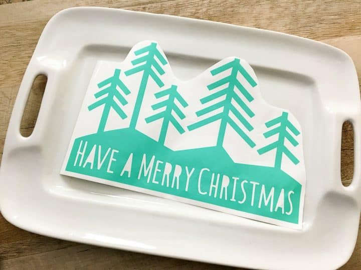Christmas cookie tray with Cricut
