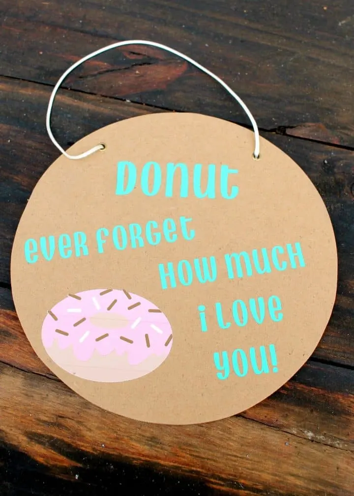 Funny Valentine's Day donut sign
