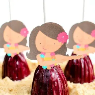 Luau Hula Girl cake pops