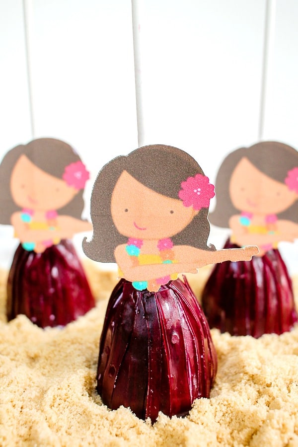 Luau Hula Girl cake pops