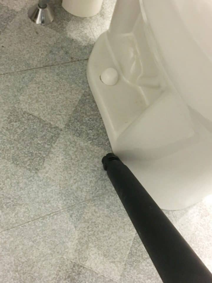 how to clean around toilet base