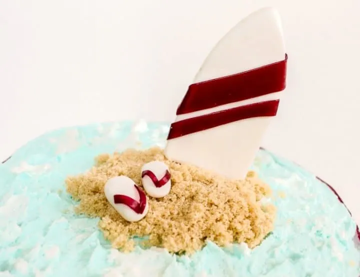 how to make fondant surfboard and flip flops
