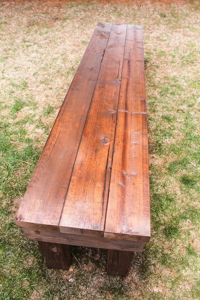 How to Stain a Picnic benches