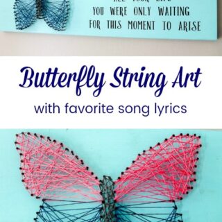 How to Make Butterfly String Art wall decor