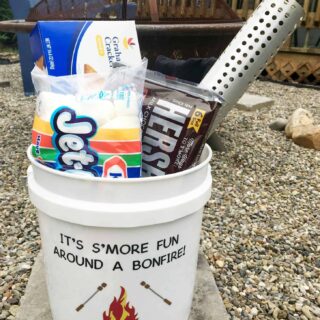 how to make a s'mores camping bucket kit