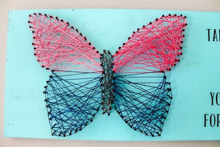 how to make butterfly string art