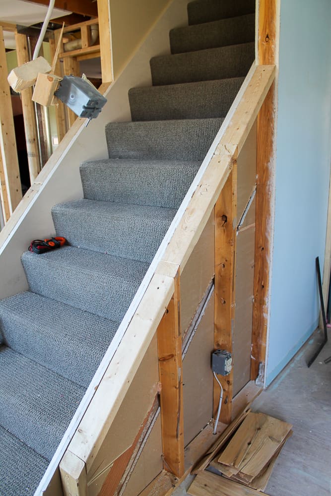 how to stain a stair railing
