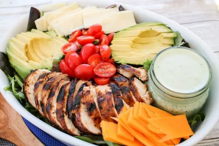 Grilled Chicken Salad Homemade Green Goddess Salad Dressing
