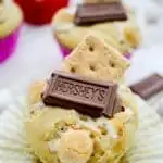 S'mores muffins recipe with marshmallows chocolate