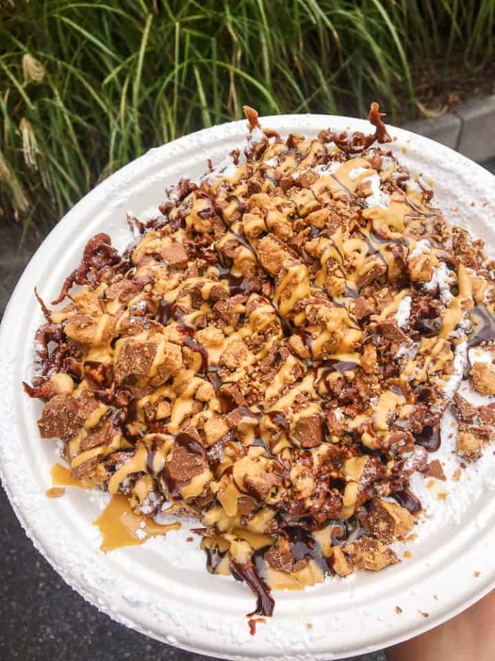 Reese's Peanut Butter Cup Funnel Cake