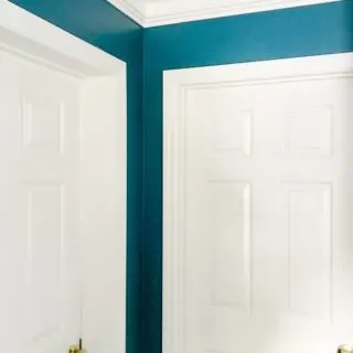 master bedroom makeover with doors and crown molding