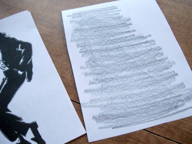 Printed out Michael Jackson Silhouette to be used in a DIY Michael Jackson Lamp Project